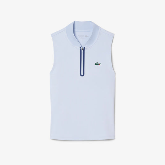 Lacoste Women's Sleeveless Light Blue Tennis Polo PF0202