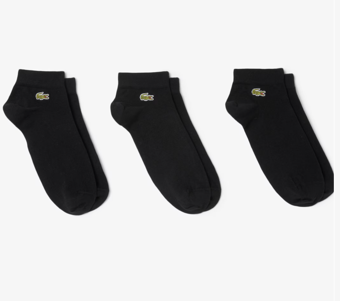Lacoste Unisex 3-Pack Ankle Socks. RA2917 size 43-46