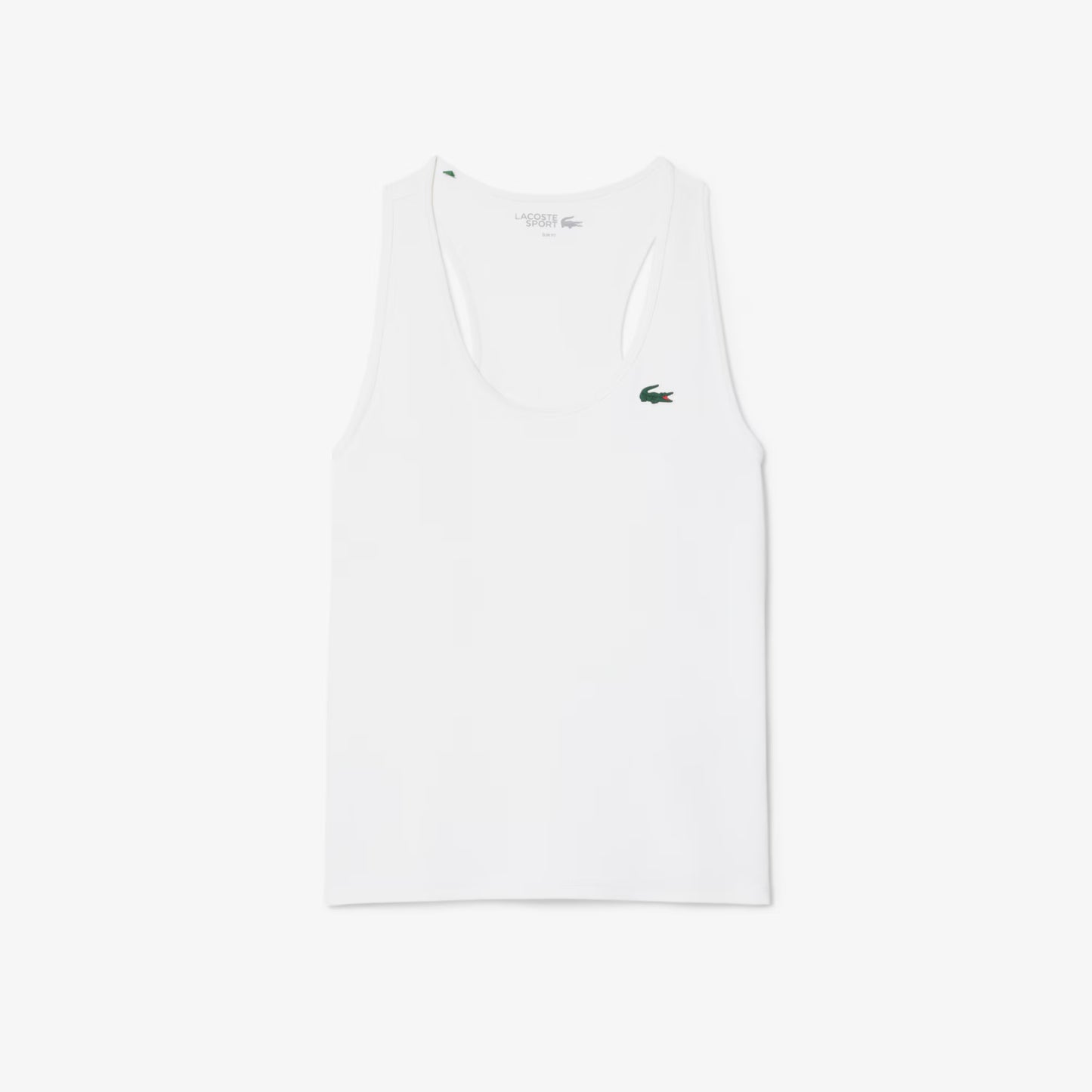 Lacoste Women's Sport Slim Fit White Tank Top TF0160