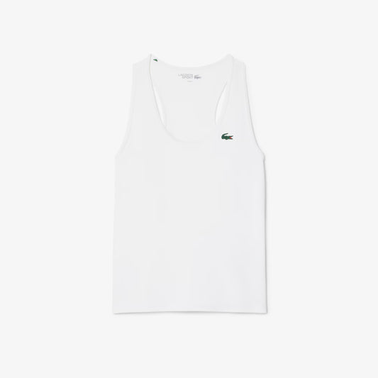 Lacoste Women's Sport Slim Fit White Tank Top TF0160