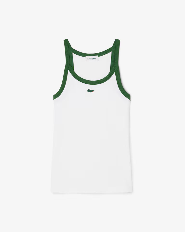 Lacoste Women White/Green Top TF4192 - 34