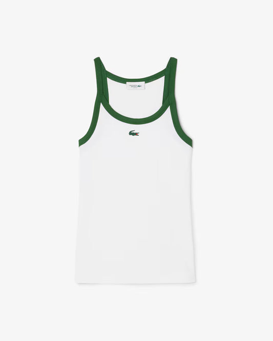 Lacoste Women White/Green Top TF4192 - 34