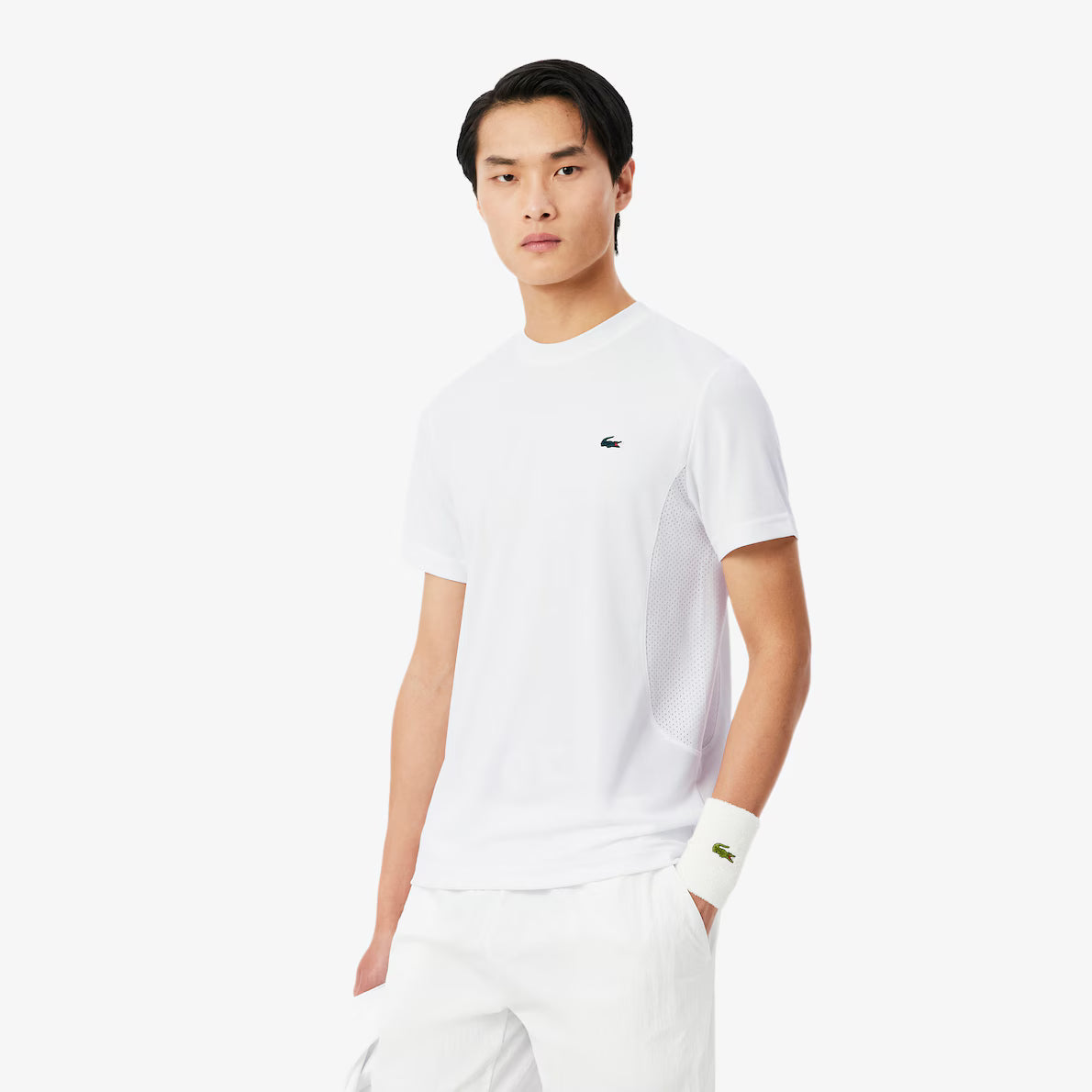 Lacoste Men's White Stretch T shirt TH5207 - S